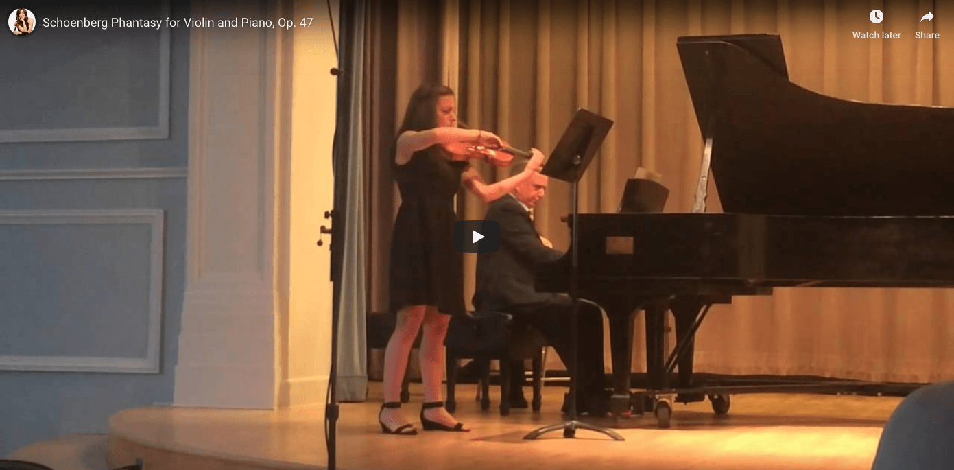 Schoenberg Phantasy for Violin and Piano, Op. 47